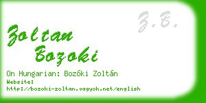 zoltan bozoki business card