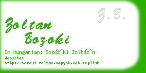 zoltan bozoki business card